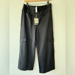 HALARA Black Wide-Leg Cargo Trousers SoftlyZero Pants SZ L Regular